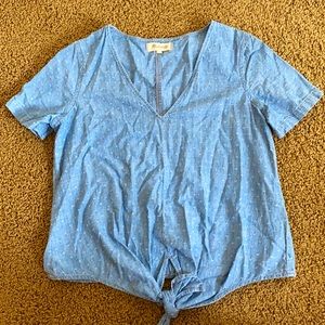 Madewell short sleeve blouse.